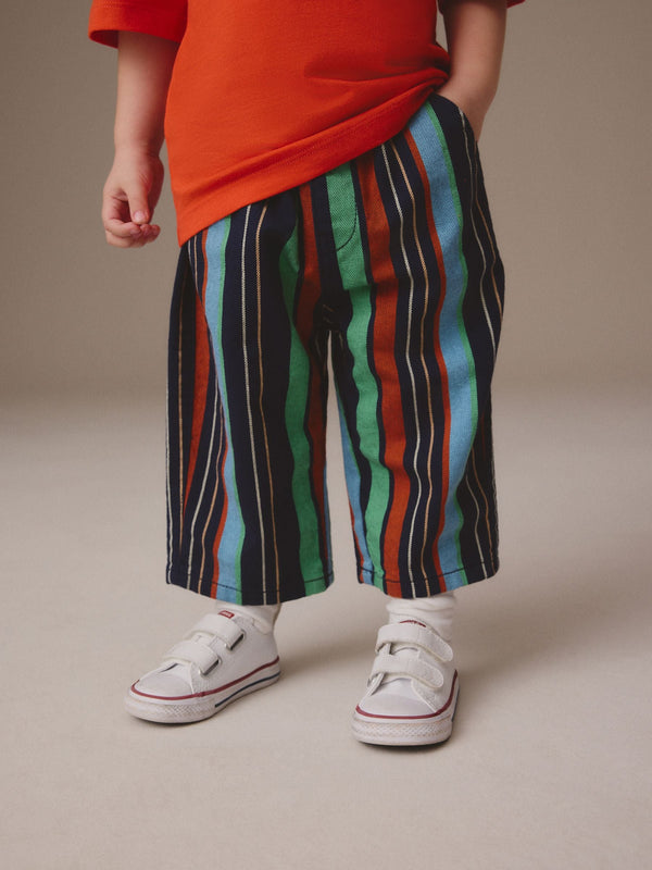 Multi Stripe Pull On Wide Trousers (3mths-7yrs)