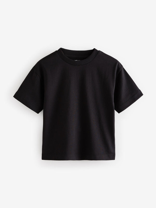 Black Short Sleeve Plain T-Shirt (3mths-7yrs)