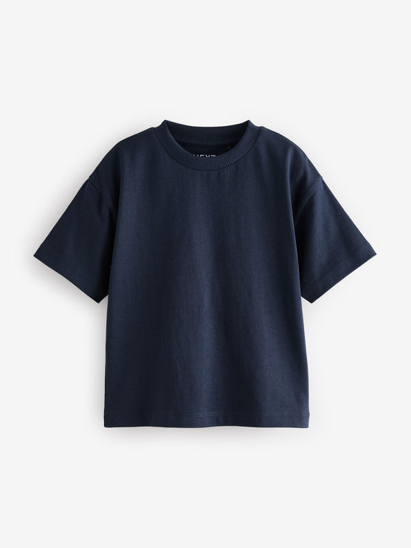 Navy Short Sleeve Plain T-Shirt (3mths-7yrs)