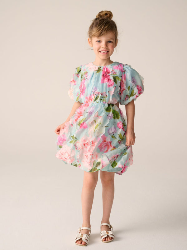 Baker by Ted Baker Textured Floral Print Cutout Dress