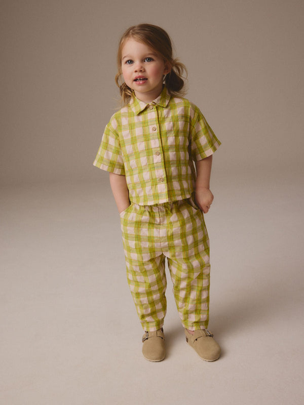 Green/Pink Shirt And Trouser Co-Ord Set (3mths-8yrs)