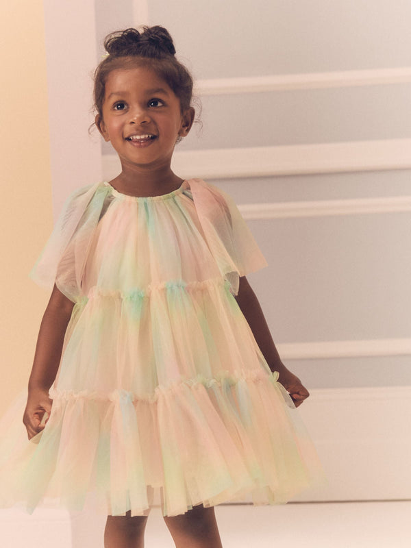 Rainbow Tiered Mesh Party Dress (3mths-10yrs)