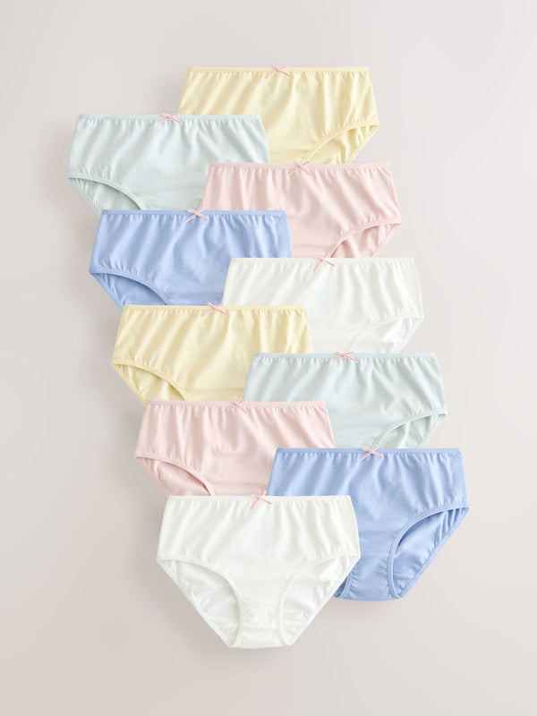 Yellow/White Briefs 10 Pack (1.5-16yrs)