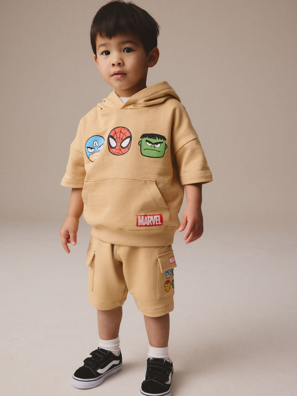 Stone Marvel 100% Cotton Hoodie and Shorts Set (3mths-8yrs)