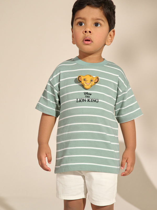 Sage Green Simba Lion King Short Sleeve T-Shirt (3mths-8yrs)
