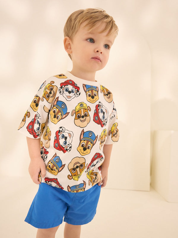 Ecru Paw Patrol Short Sleeve T-Shirt (3mths-8yrs)