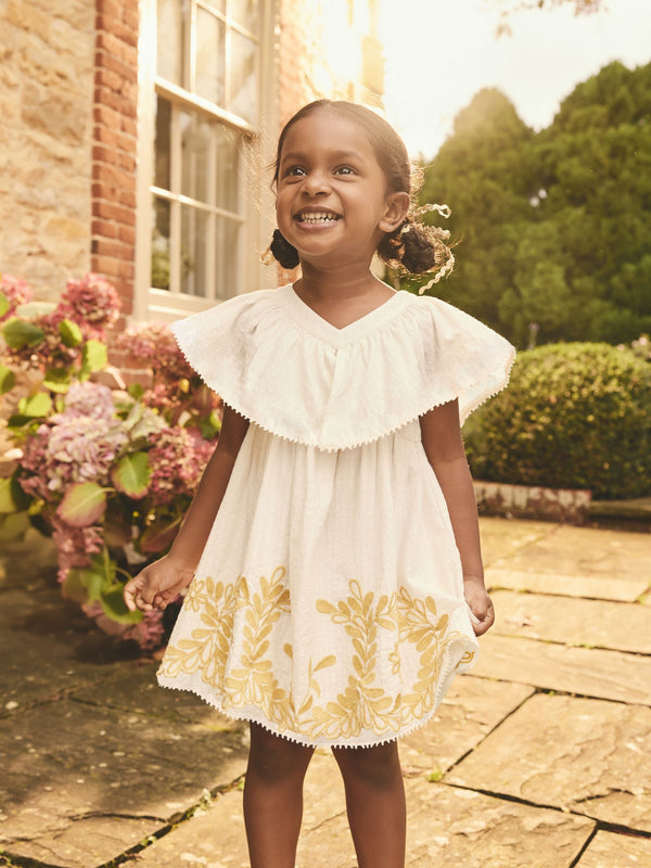 Ecru Embroidered Summer Dress (3mths-10yrs)