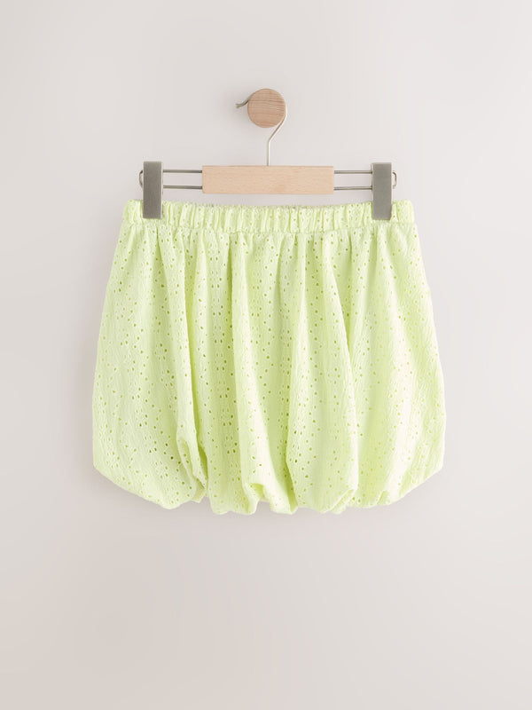 Lime Green Broderie Puffball Skirt (3-16yrs)