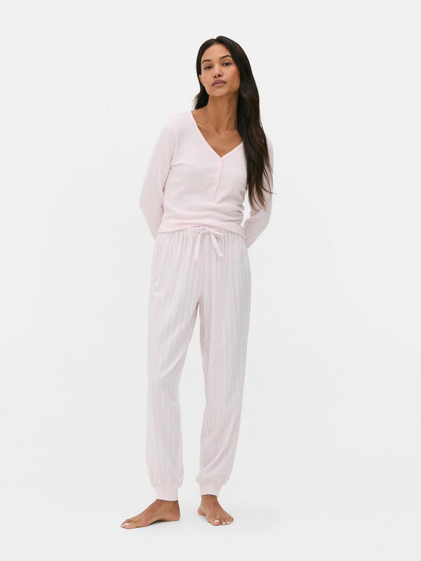Women flannel pink pyjamas