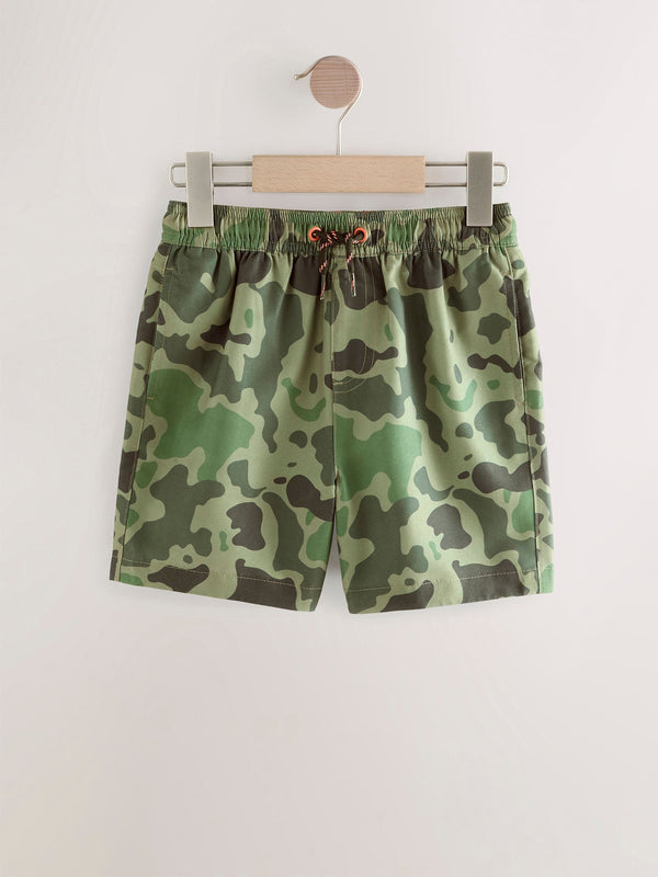Khaki Camo Printed Swim Shorts (3-16yrs)