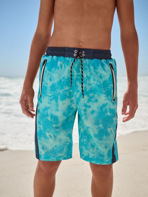 Blue Tie Dye Board Shorts (3-16yrs)