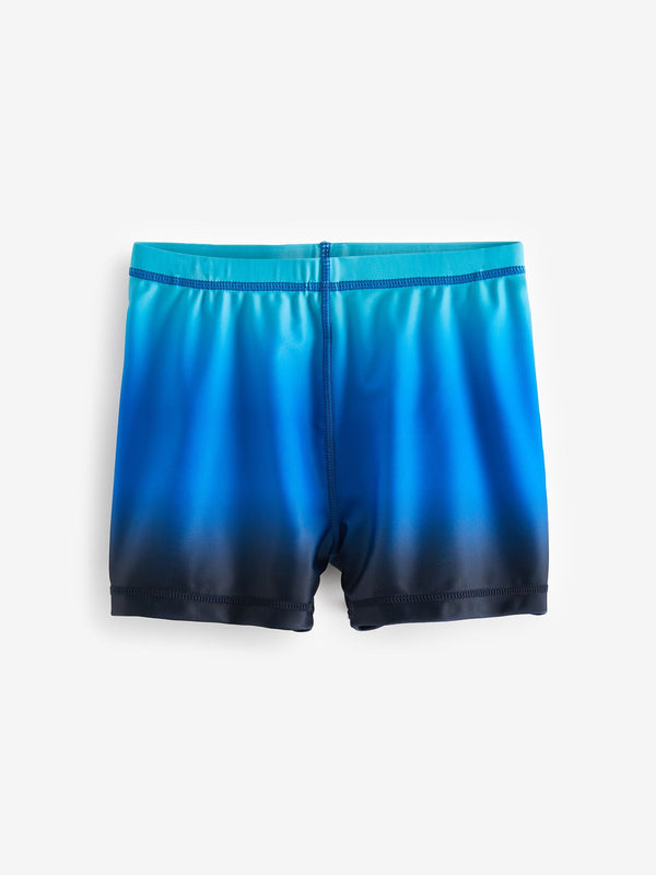 Blue Ombre Shorter Length Stretch Swim Shorts (3-16yrs)