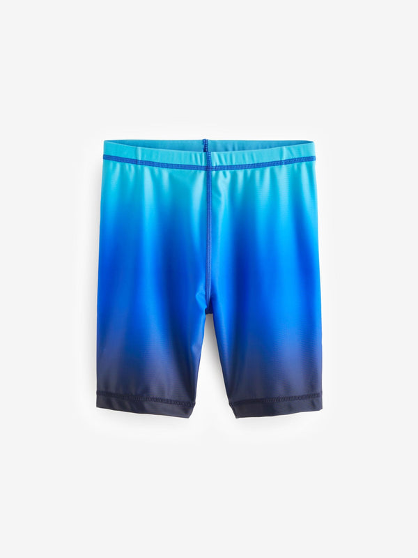 Blue Ombre Longer Length Stretch Swim Shorts (3-16yrs)