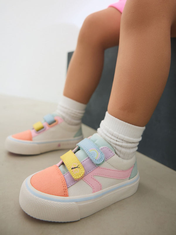 Multi Colourblock Standard Fit (F) Touch Fastening Trainers