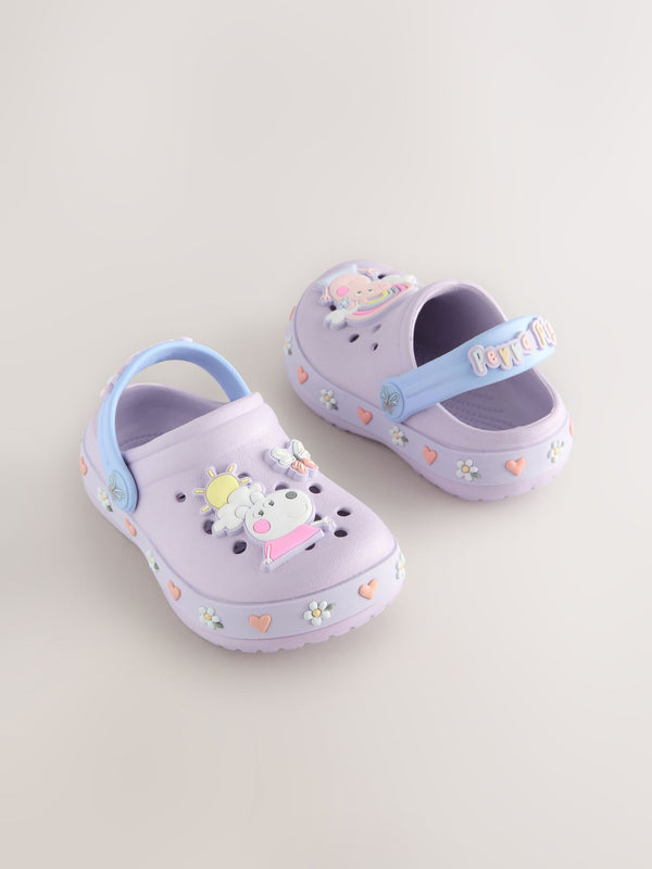 Lilac Purple Peppa Pig License Clogs