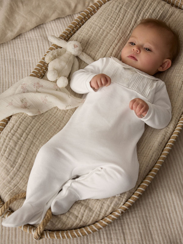 White Baby Occasion Sleepsuit (0mths-2yrs)