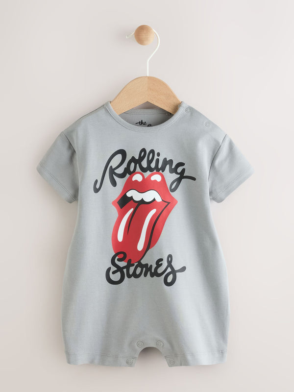 Grey The Rolling Stones Baby Romper (0mths-3yrs)