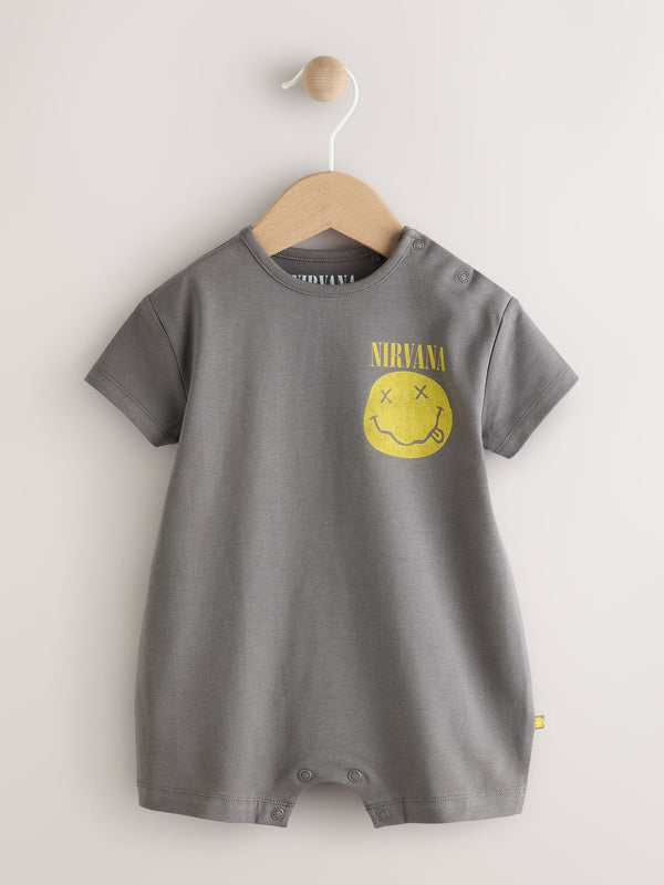Dark Grey Nirvana Baby Romper