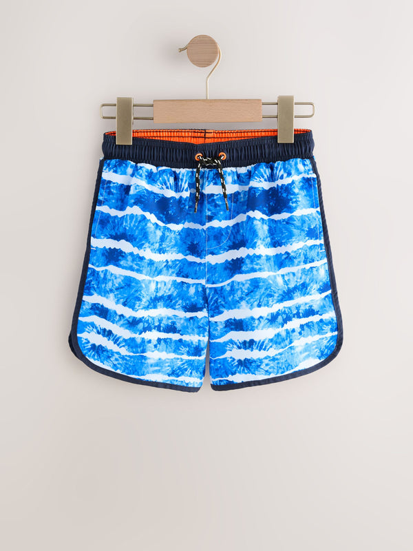 Blue Tiedye Printed Swim Shorts (3-16yrs)
