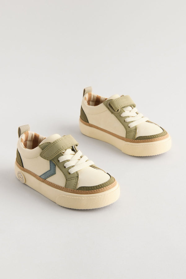 Neutral Standard Fit (F) Touch Fastening Chevron Trainers