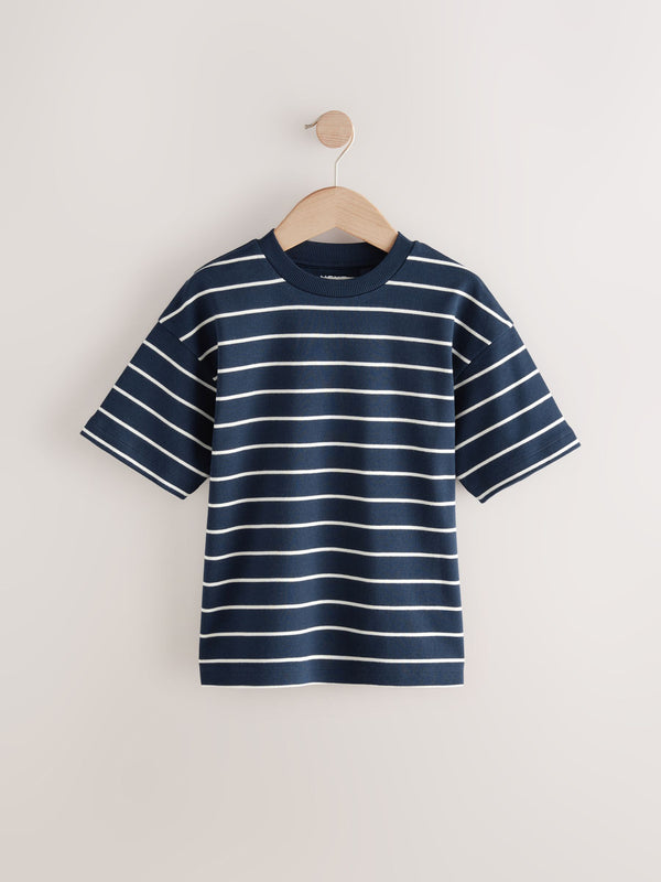 Navy/White Relaxed Fit Stripe Short Sleeve T-Shirt (3-16yrs)