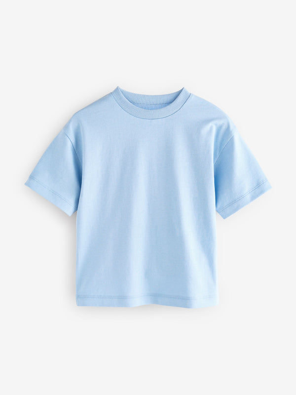 Blue Short Sleeve Plain T-Shirt (3mths-7yrs)