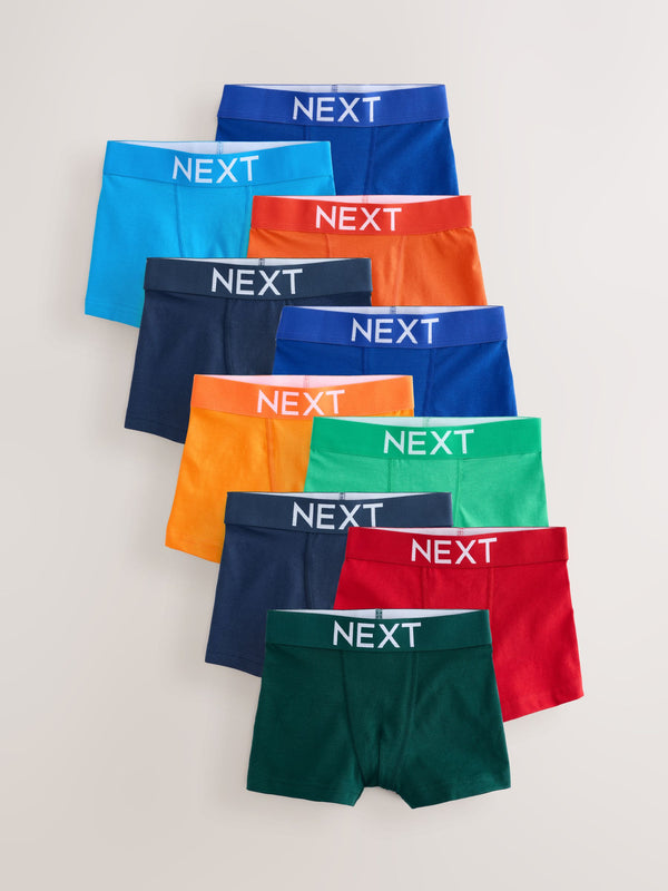 Bright Plain Trunks 10 Pack (1.5-16yrs)