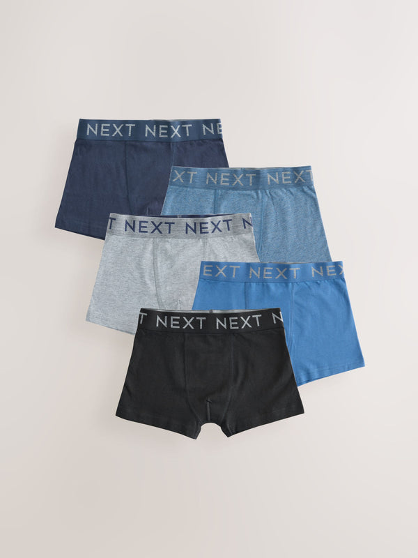 Blue/Grey Trunks 5 Pack (1.5-16yrs)