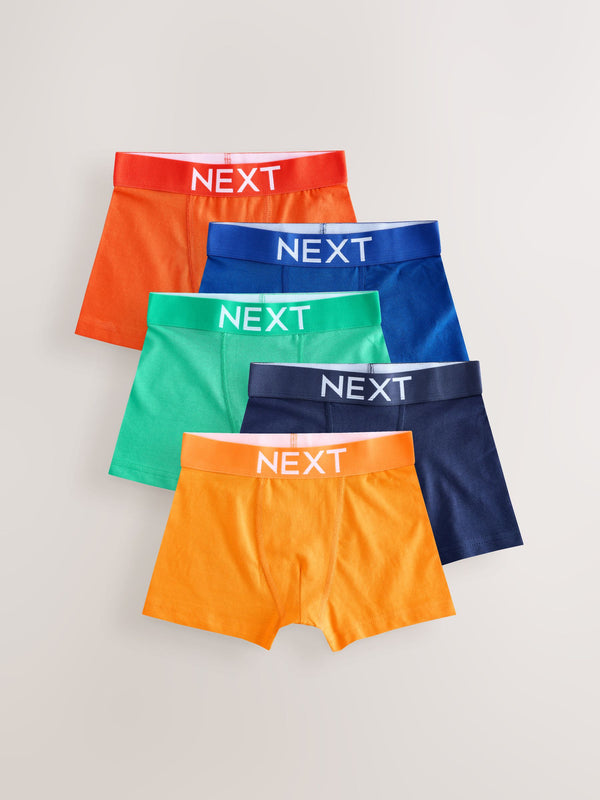 Bright Plain Trunks 5 Pack (1.5-16yrs)