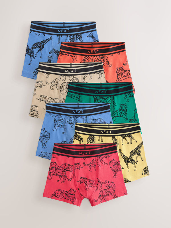 Multi Animal Boxers Trunks 7 Pack (1.5-16yrs)