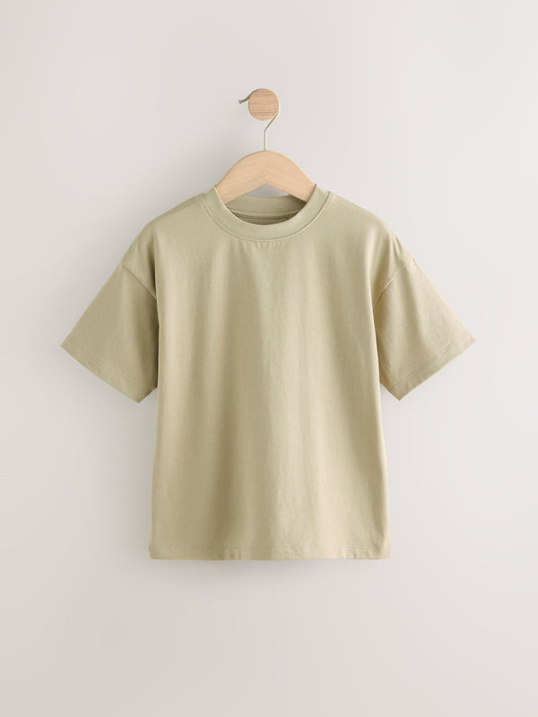 Green Khaki Relaxed Fit Short Sleeve T-Shirt (3-16yrs)