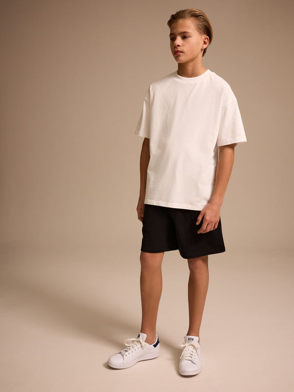 Black Sporty Fit Basic Shorts (3-16yrs)