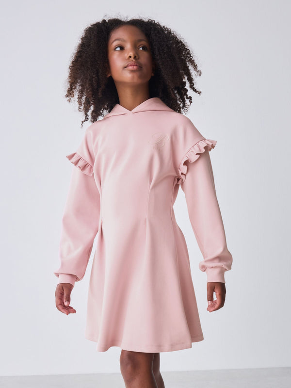 Baker by Ted Baker Pink Premium Frill Shoulder Hooded Dress