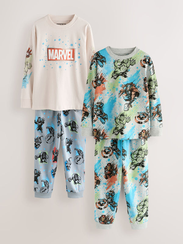 Multi Marvel License Jogger Pyjamas 2 Pack (3-16yrs)