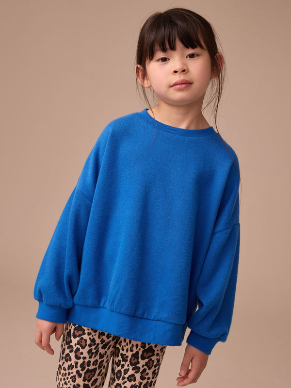 Blue Oversized Cosy Rib Sweatshirt (3-16yrs)