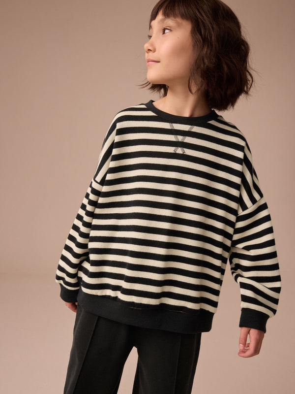 Monochrome Oversized Cosy Rib Sweatshirt (3-16yrs)