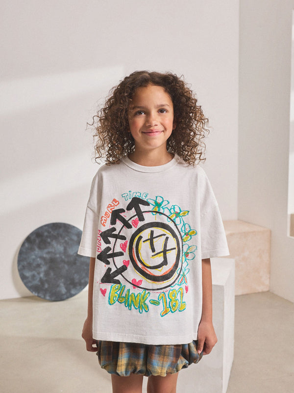 White Blink 182 License Band T-Shirt (3-16yrs)