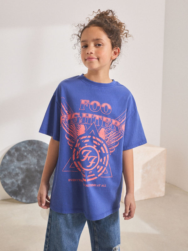 Blue Foo-Fighters Band T-Shirt (3-16yrs)