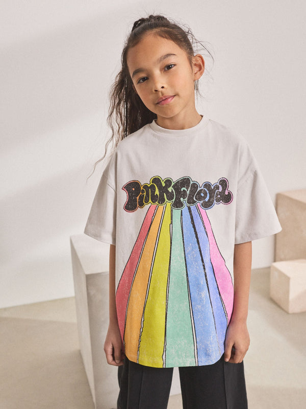 Ecru Oversized Pink Floyd Band T-Shirt (3-16yrs)