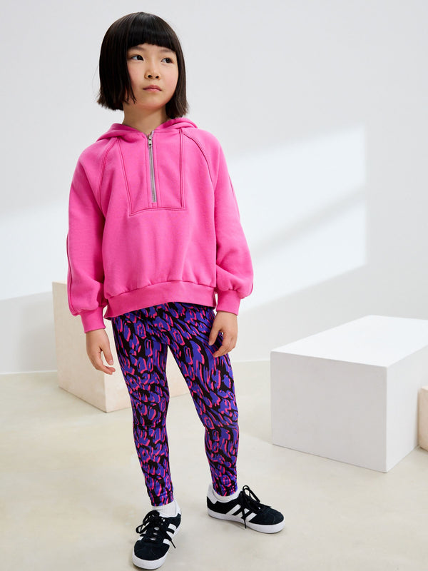 Pink and Blue Animal Hoodie and Sport Leggings Set (3-16yrs)