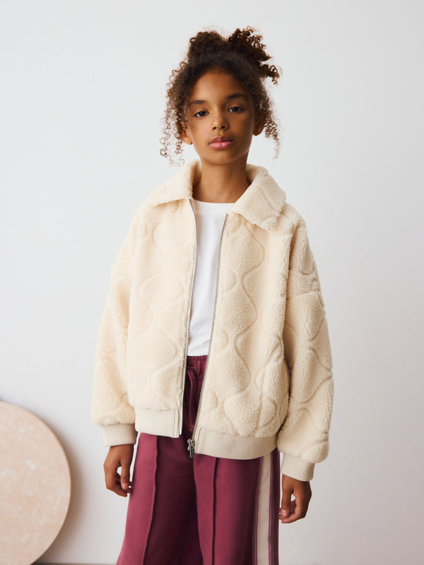 Cream Carved Borg Fleece (3-16yrs)