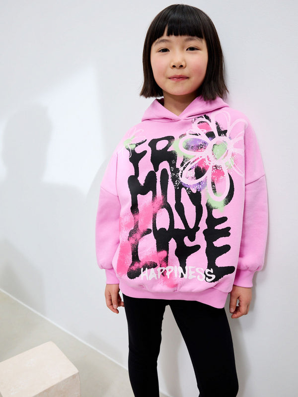 Pink Graffiti Hoodie (3-16yrs)