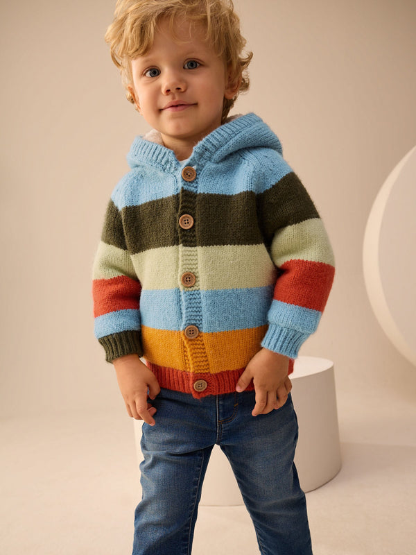 Multi Bright Stripe Character Cardigan (3mths-7yrs)