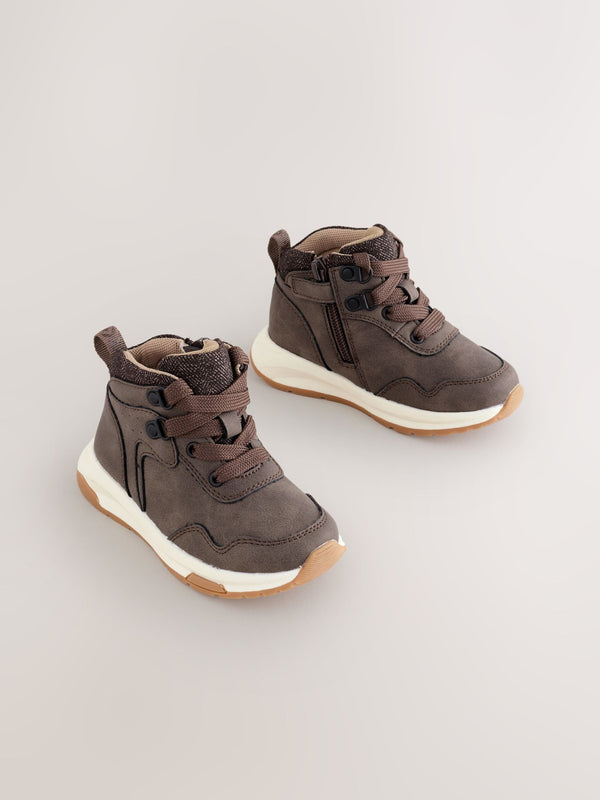 Chocolate Brown Warm Lined Walking Boots