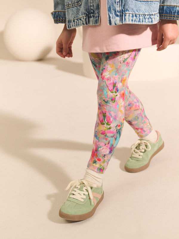 Swirly Floral Printed Leggings (3-16yrs)