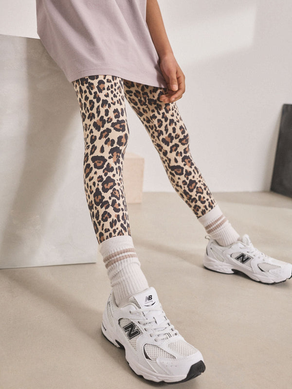 Natural Animal Print Leggings (3-16yrs)