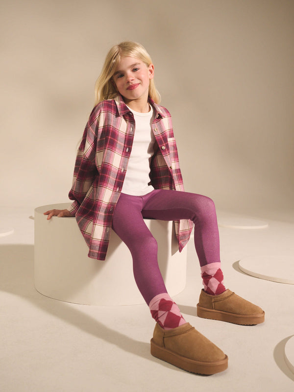 Pink Cosy Fleece Lined Leggings (3-16yrs)