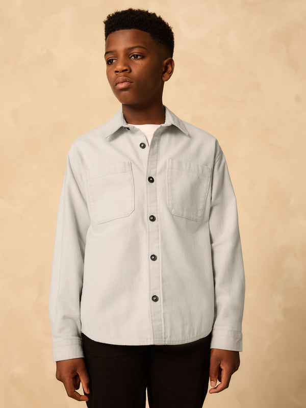 Light Grey Brushed Overshirt (3-16yrs)