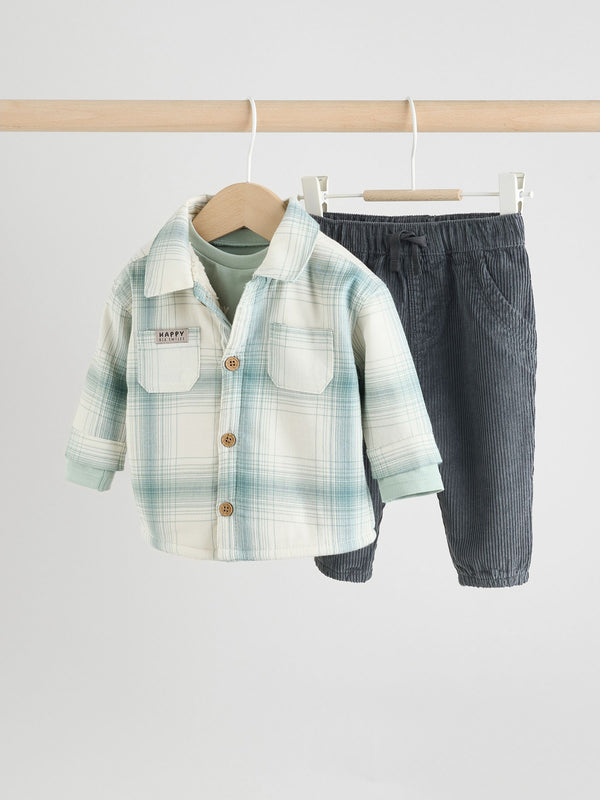Minerals Baby Shacket Top and Trousers 3 Piece Set (0mths-2yrs)