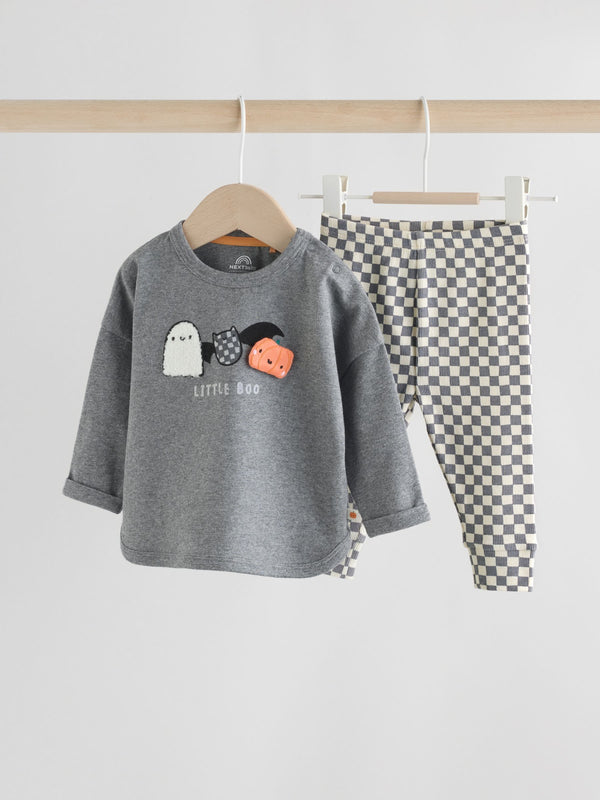 Black/White Character Baby Halloween Top/Leggings Set (0mths-2yrs)